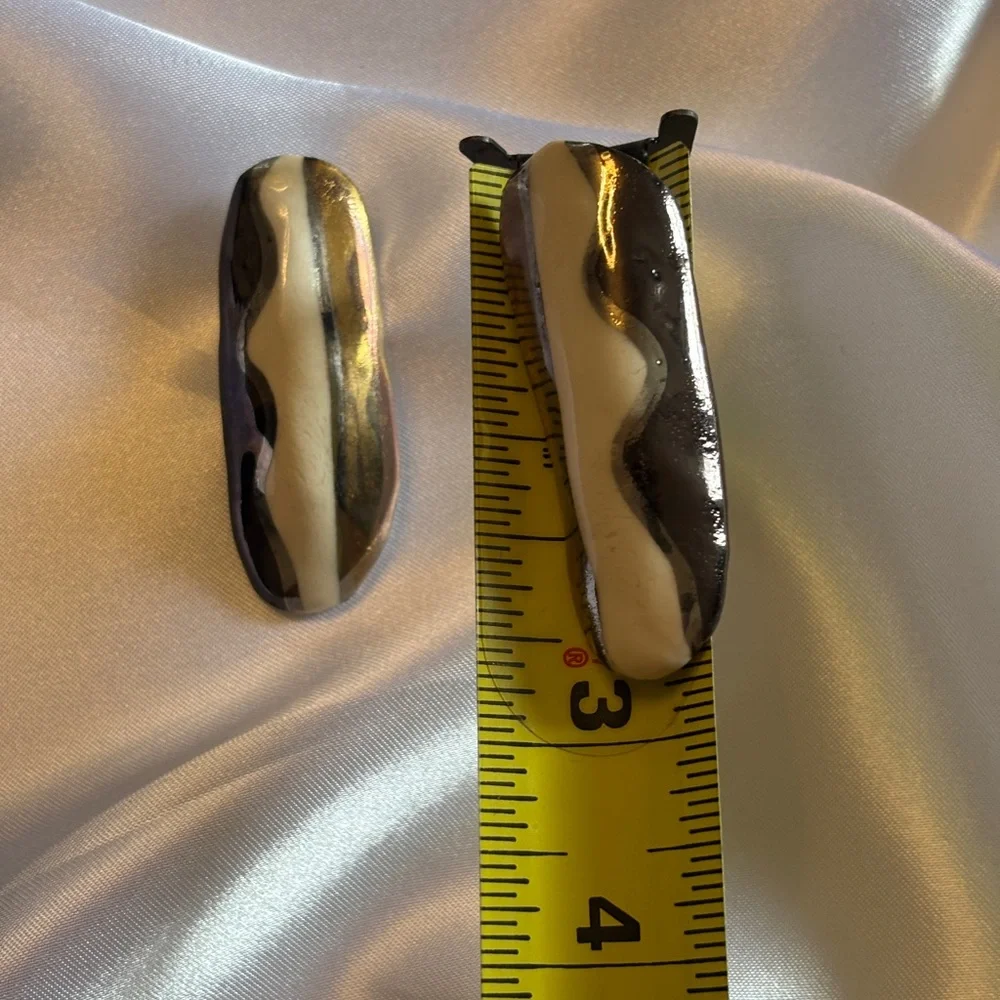 Rare Vintage Handmade Abstract Statement Organic-Shaped Drop Earrings